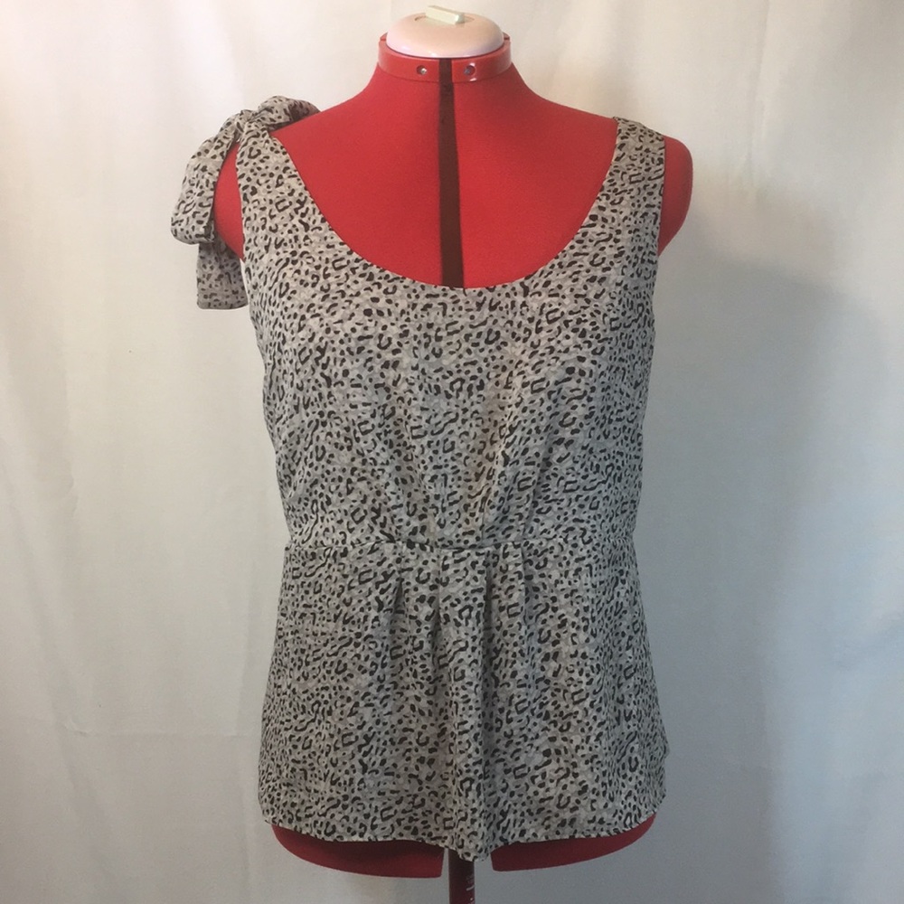 🔥 Gap Animal Print Shoulder Tie Tank Sz M (EUC)
